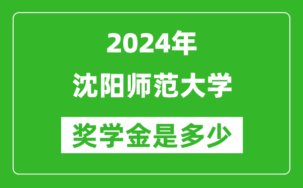 2024年沈阳师范大学奖学金多少钱,覆盖率是多少？