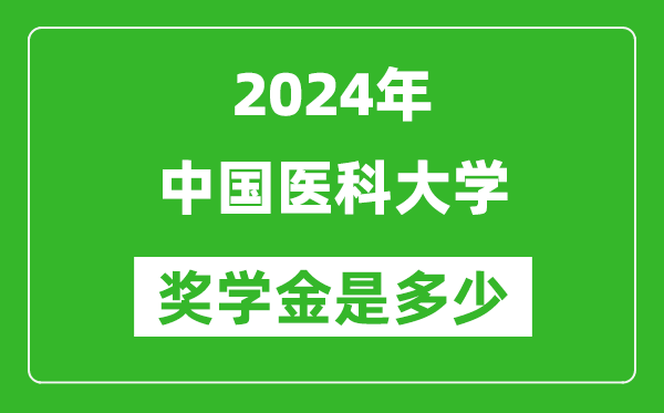 2024年中国医科大学奖学金多少钱,覆盖率是多少？