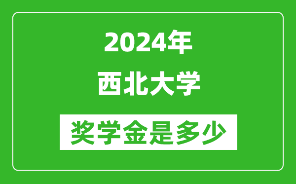 2024年西北大学奖学金多少钱,覆盖率是多少？