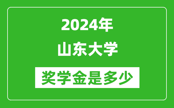 2024年山东大学奖学金多少钱,覆盖率是多少？