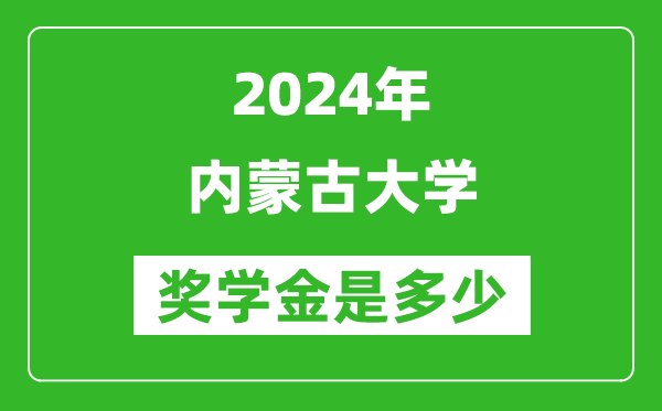 2024年内蒙古大学奖学金多少钱,覆盖率是多少？