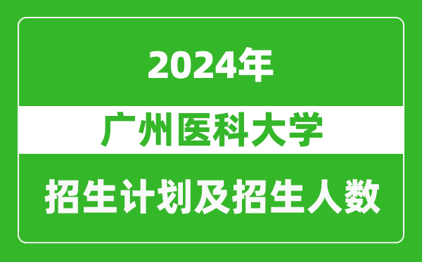 广州医科大学2024年在河南的招生计划和招生人数