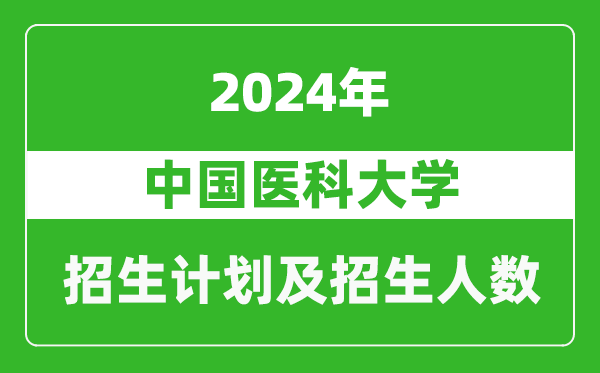 中国医科大学2024年在河南的招生计划和招生人数