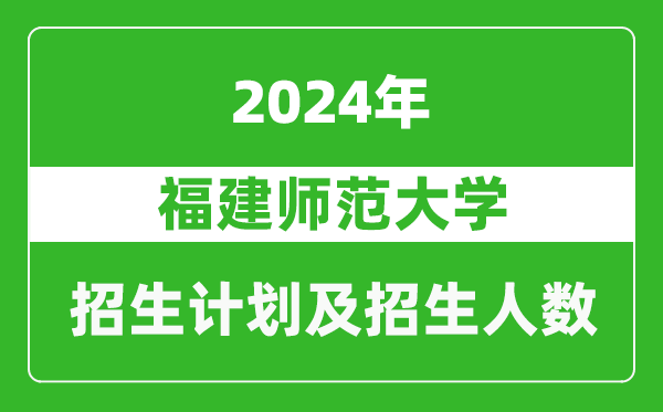 福建师范大学2024年在河南的招生计划和招生人数