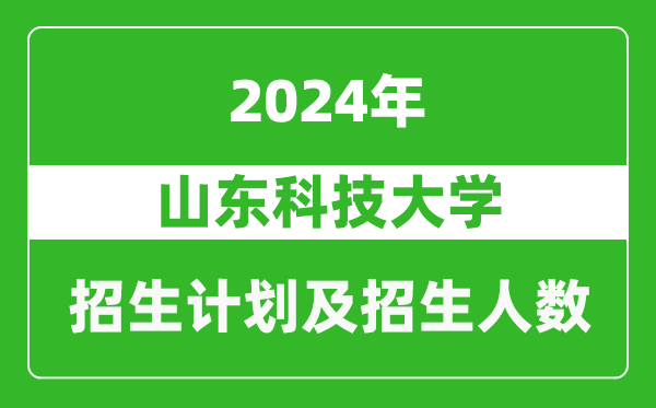 山东科技大学2024年在天津的招生计划及招生人数