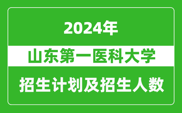 山东第一医科大学2024年在天津的招生计划及招生人数