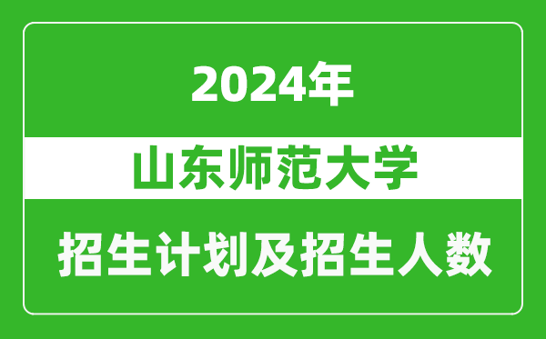 山东师范大学2024年在天津的招生计划及招生人数