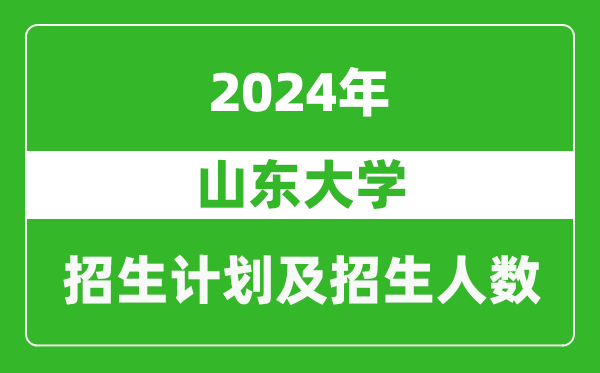 山东大学2024年在重庆的招生计划及招生人数