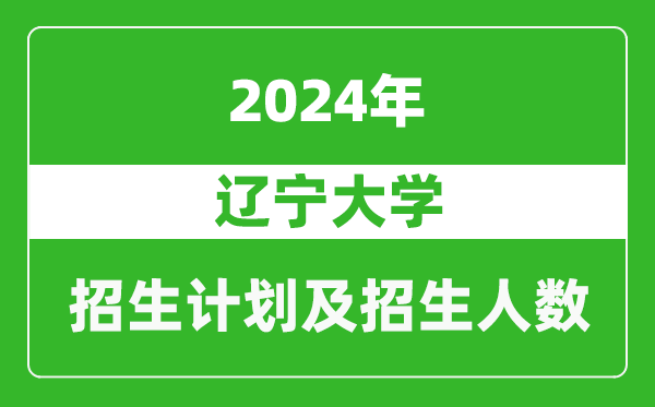 辽宁大学2024年在重庆的招生计划及招生人数