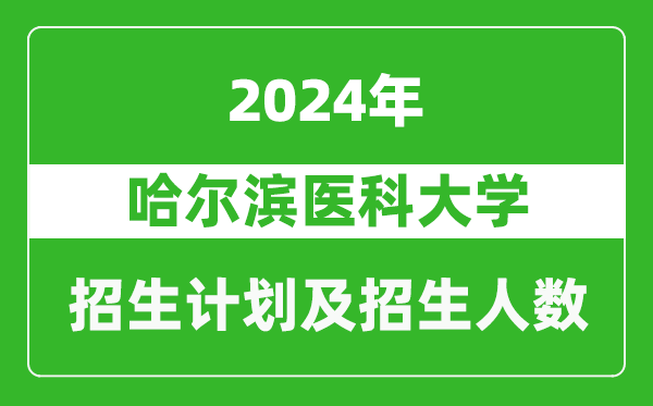 哈尔滨医科大学2024年在上海的招生计划及招生人数