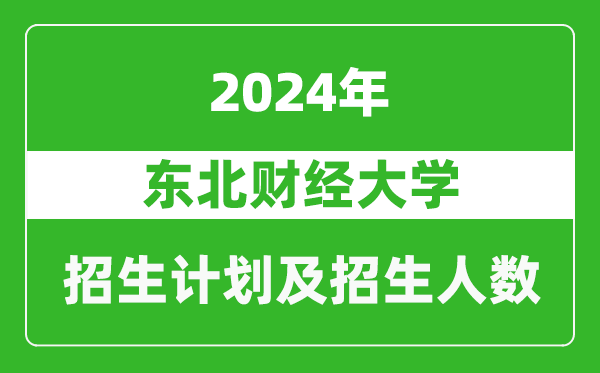 东北财经大学2024年在上海的招生计划及招生人数