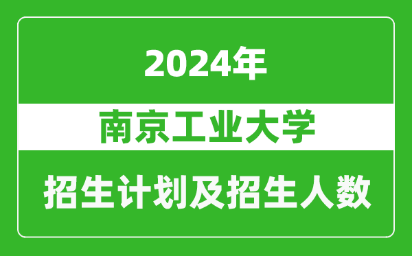 南京工业大学2024年在上海的招生计划及招生人数