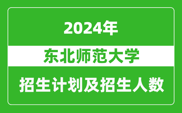 东北师范大学2024年在上海的招生计划及招生人数