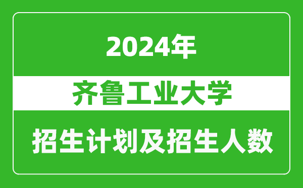 齐鲁工业大学2024年在海南的招生计划及招生人数