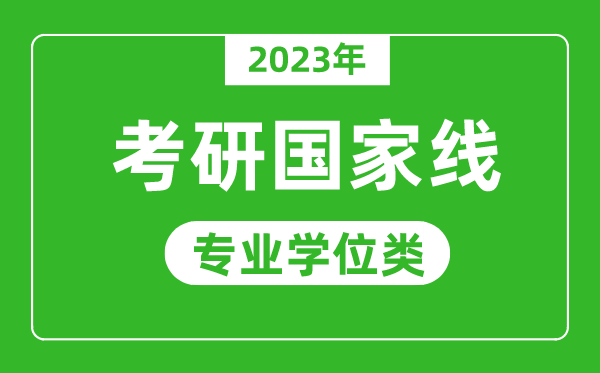 2024年研究生考试国家线（专业学位类）