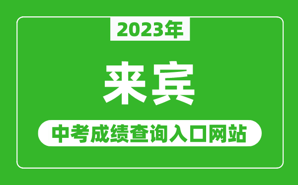 2024年来宾中考成绩查询入口网站,来宾市人民政府网官网