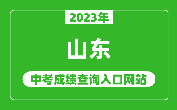 2024年山东省各地中考成绩查询系统入口汇总表