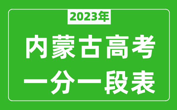 2024年内蒙古高考一分一段表(文科+理科)