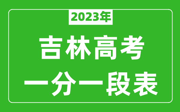 2024年吉林高考一分一段表(文科+理科)