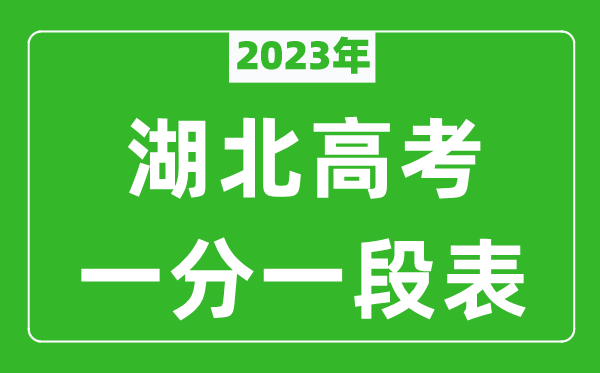 2024年湖北高考一分一段表(物理类+历史类)