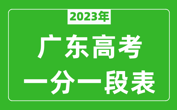 2024年广东高考一分一段表(物理类+历史类)