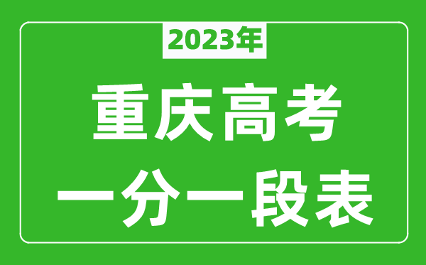 2024年重庆高考一分一段表(物理类+历史类)