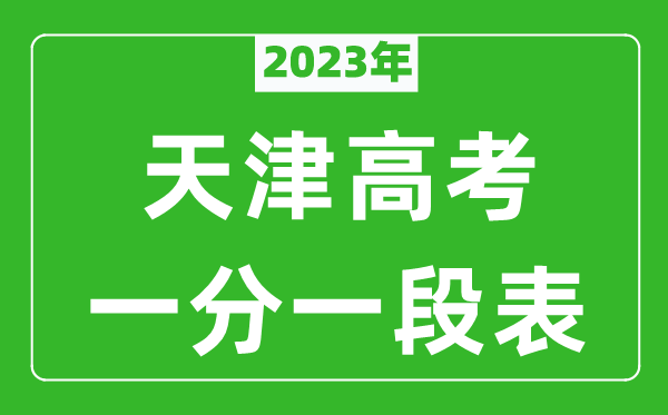 2024年天津高考一分一段表_高考总成绩分数档（含政策加分）