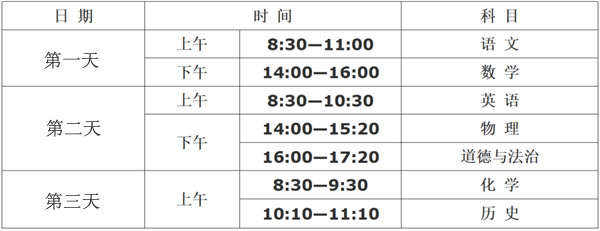 2024年铜川中考时间是几月几号,具体各科目时间安排一览表