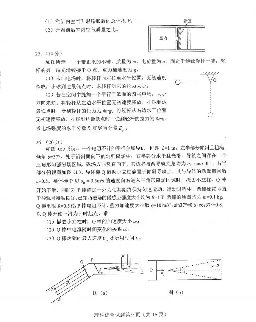 新高考2024九省联考河南理综试卷及答案解析