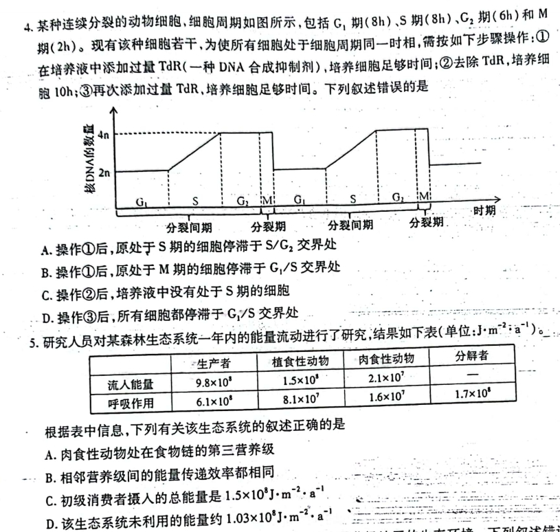 新高考2024七省联考生物试卷及答案解析